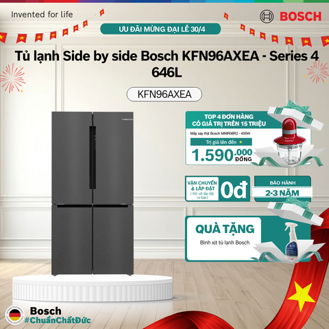 Tủ lạnh Side by side Bosch KFN96AXEA - Series 4 - 528L