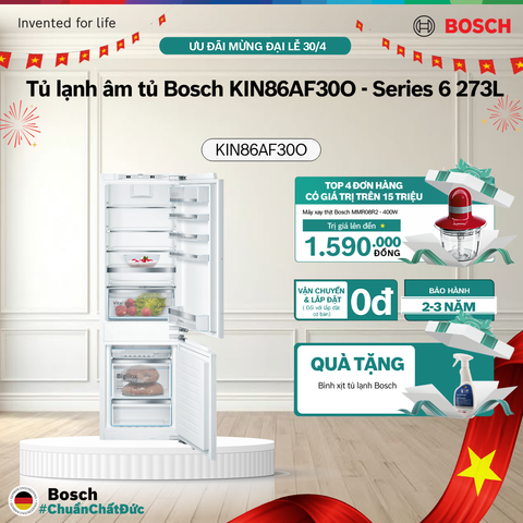 Tủ lạnh âm tủ Bosch KIN86AF30O - Series 6 - 273L