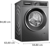 Máy giặt cửa trước Bosch WGG25401SG 10kg - Series 6