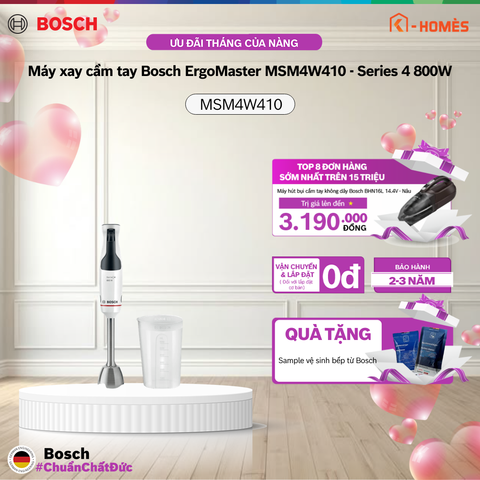 Máy xay cầm tay Bosch ErgoMaster MSM4W410 - Series 4 - 800W