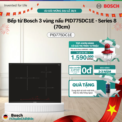 Bếp từ Bosch 3 vùng nấu PID775DC1E - Series 8 (70cm)