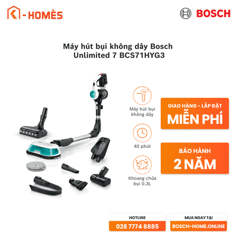 Máy hút bụi không dây Bosch Unlimited 7 BCS71HYG3