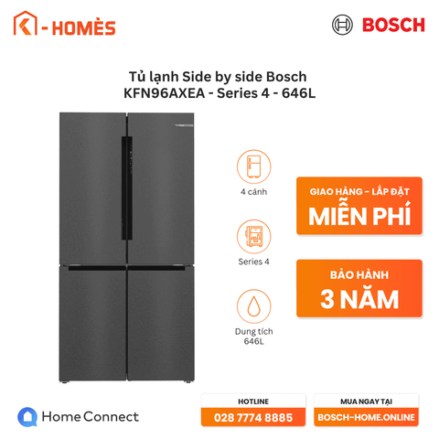 Tủ lạnh Side by side Bosch KFN96AXEA - Series 4 - 528L