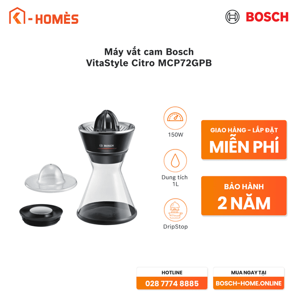 Máy vắt cam Bosch VitaStyle Citro MCP72GPB