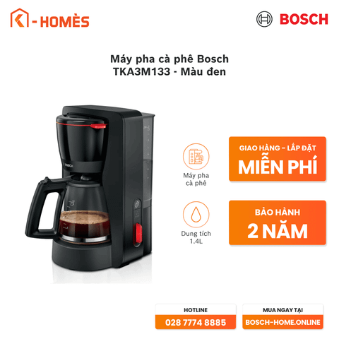 Máy pha cà phê Bosch TKA3M133 - Màu đen