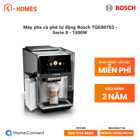 Máy pha cà phê tự động Bosch TQE80703 - Serie 8 - 1500W