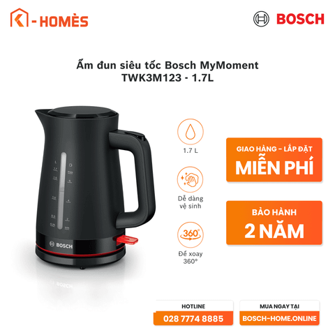 [PRE-ORDER 15/02] Ấm đun siêu tốc Bosch MyMoment TWK3M123 - 1.7L