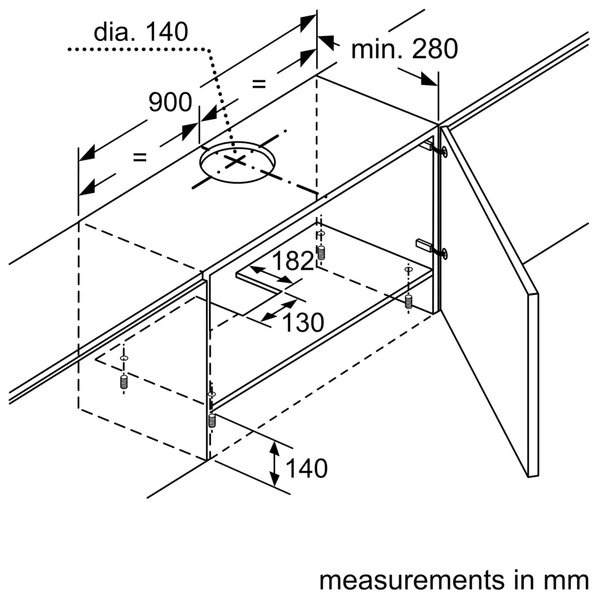 Máy hút mùi âm tủ Bosch DFT93AC50 - Series 4 (90cm)