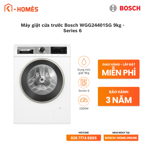 Máy giặt cửa trước Bosch WGG24401SG 9kg - Series 6