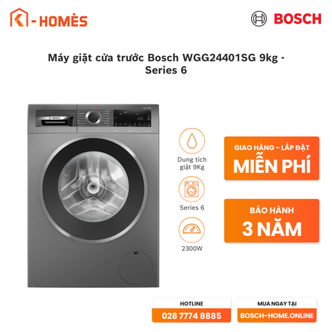 Máy giặt cửa trước Bosch WGG24401SG 9kg - Series 6