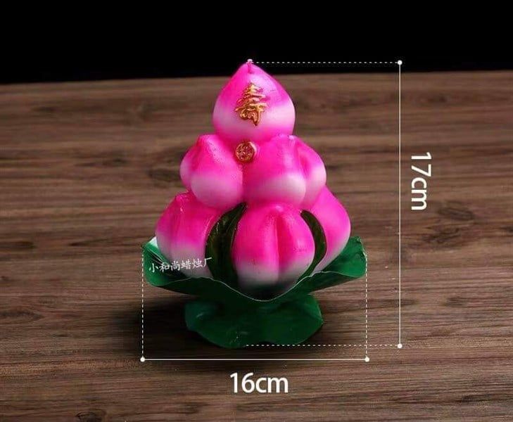  Nến Tháp Đào Cặp 17cm 