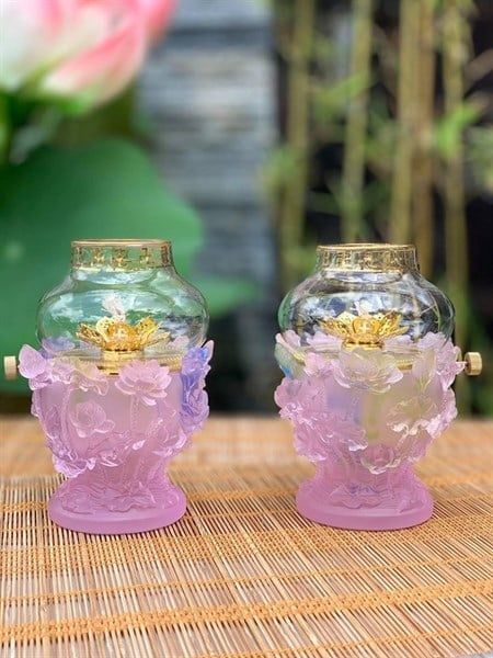  Đèn Dầu LưuLy Hồng 
