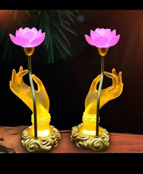  Đèn bàn tay hoa sen sz nhỏ gia cặp 