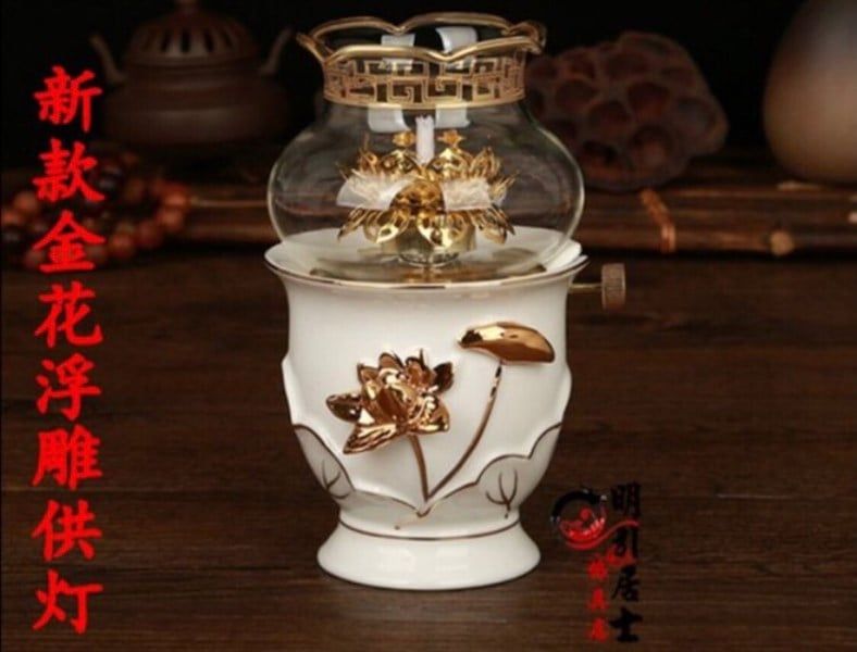  Đèn Dầu Sen Nổi Lớn 