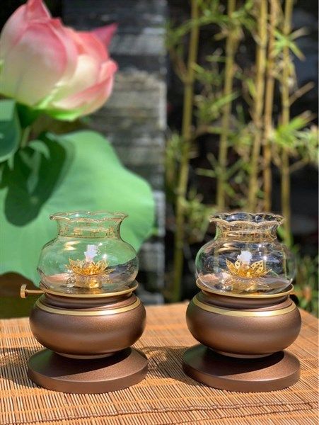  Đèn Dầu Đồng Nâu Size Nhỏ 