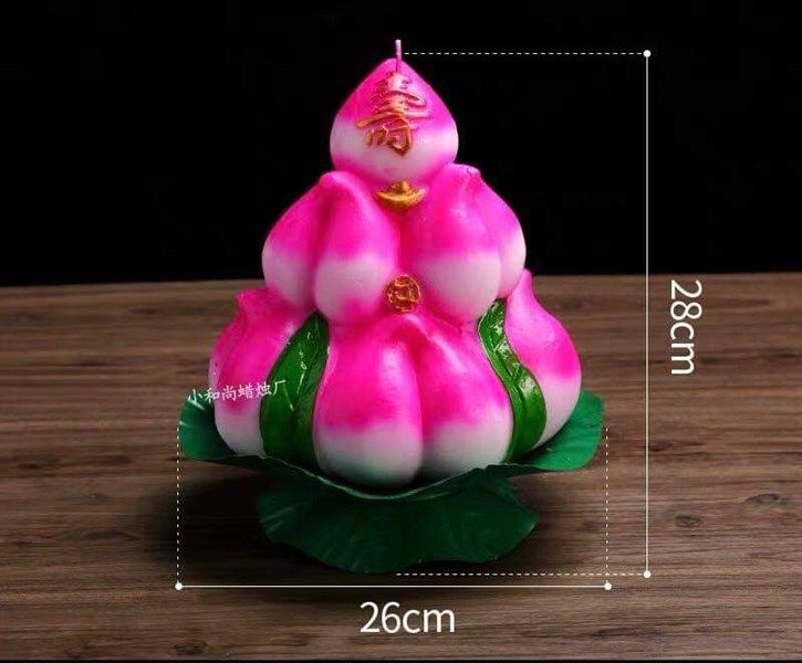  Nến Tháp Đào Cặp 28cm 