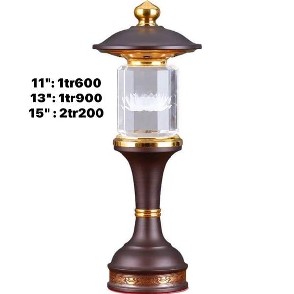  Đèn Pha Lê Hoa Sen 15in 