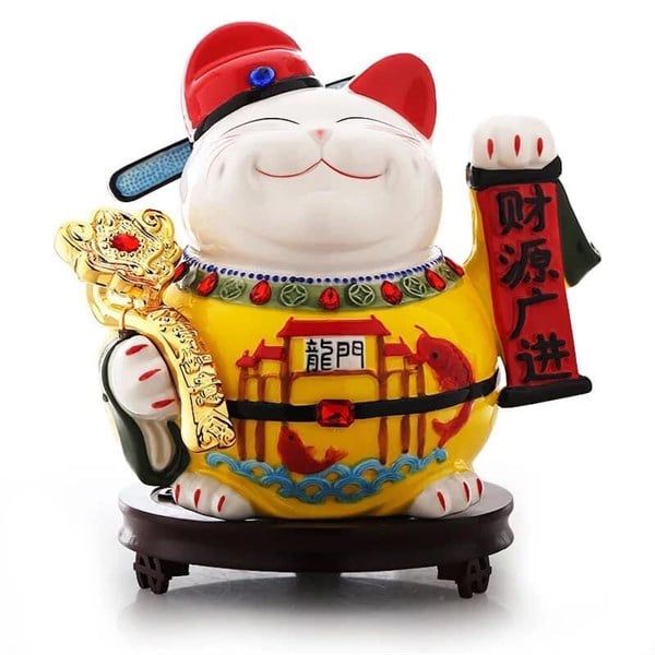  Mèo Thần Tài Vàng Như Ý 