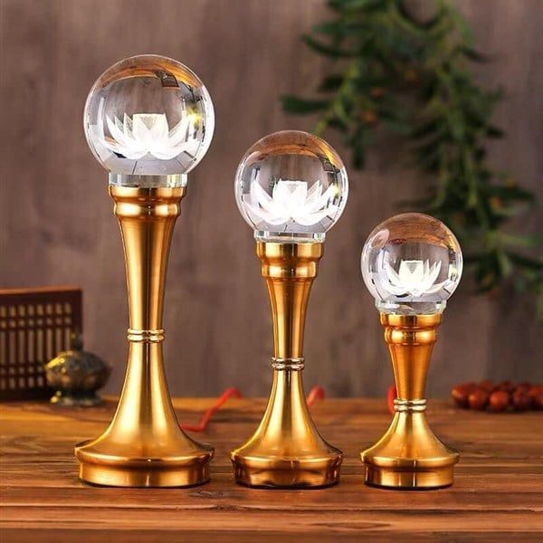  Đèn Hình Cầu Hoa Sen 18cm 