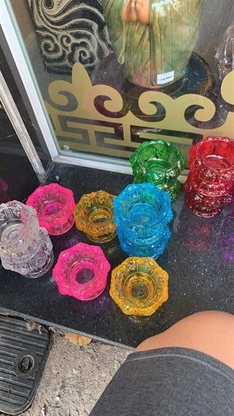  7 Chân Nến Thuỷ Tinh Dược Sư Lưuly/cái 