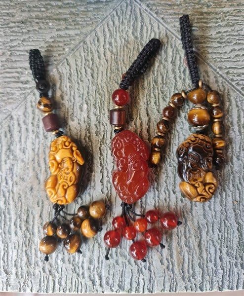  Móc khóa kỳ hưu đá 