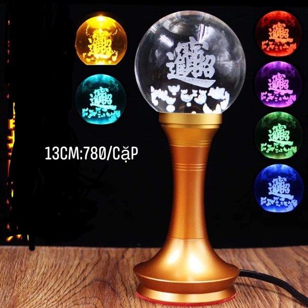  Đèn hình cầu chiêu tài 13cm 