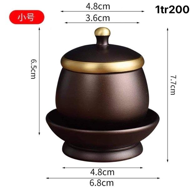  Chung Nước Đồng Có Nắp 