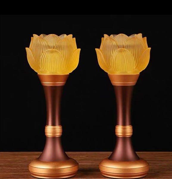  Đèn hoa sen vàng 15cm 