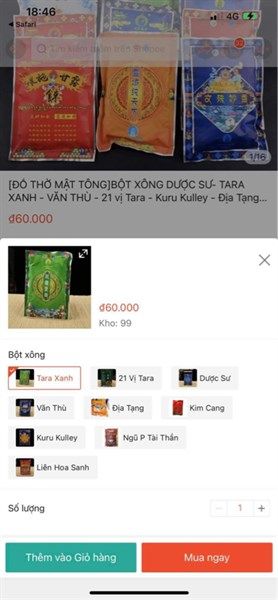  Bột Xông Mật Tông 