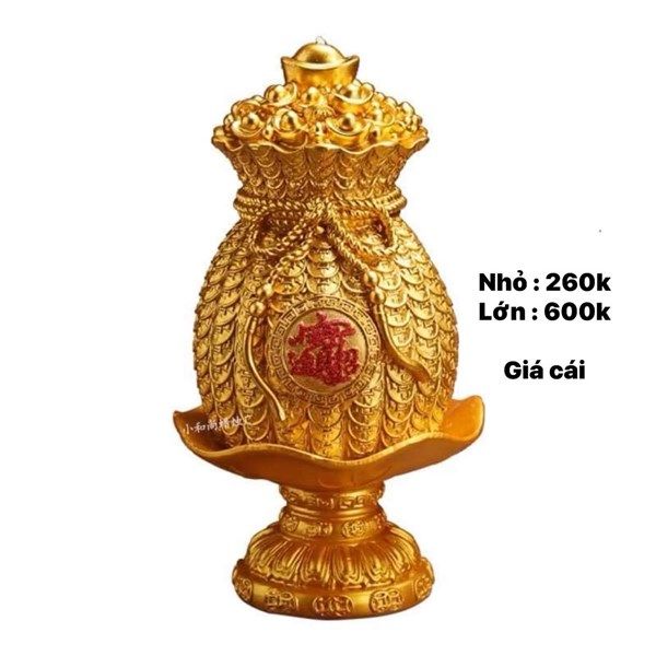  Nến Sáp Đỉnh Vàng Đế To Size Nhỏ 