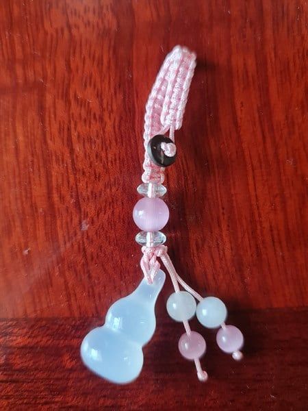  Móc khóa hồ lô thủy tinh 