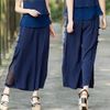 Quần Lam Xanh Đen Xẻ Tà 3 Nút Size XXL