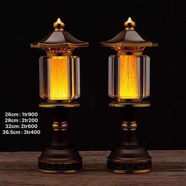  Đèn Điện Pha Lê Tam Sắc 36.5cm 