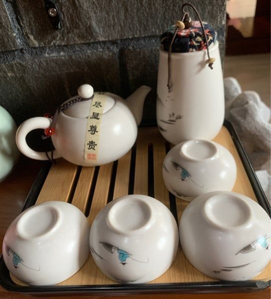  Bộ Ấm Trà Sứ Mờ 
