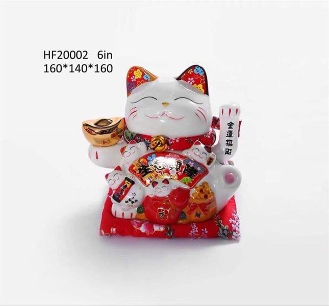  Mèo Thần Tài Thỏi Vàng 6in 