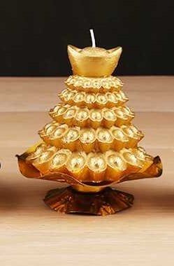  Nến Tháp Vàng 6 Tầng Đế Nhỏ 