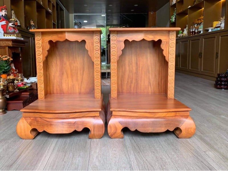  Bàn Tài Địa đồng tiền gõ chân quỳ 48x68 