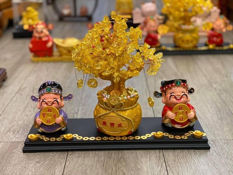  Thần Tài 2 Màu Chậu Vàng Size Trung 