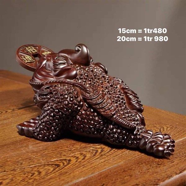  Thiềm Thừ Gỗ 15cm 