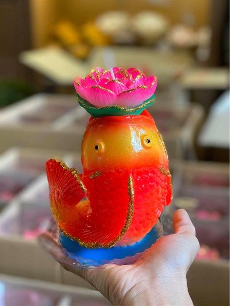  Nến Cá Chép Hoa Sen 