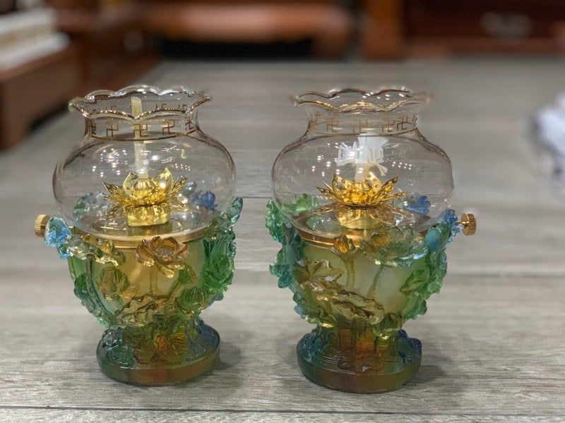  Đèn Dầu Lưu Ly Đa Sắc 