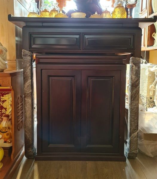  Bàn Thờ Phật Gõ Nâu 108x108x68 