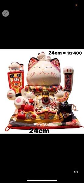  Mèo Thần Tài Thẻ Bài 24cm 