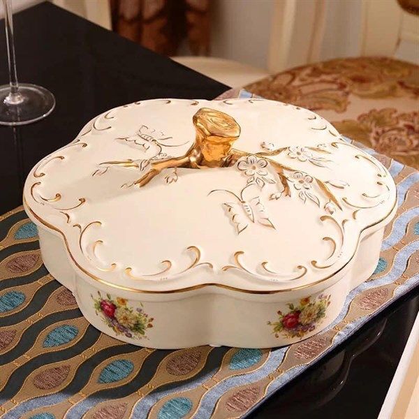  Hộp Mứt Sứ Trắng 