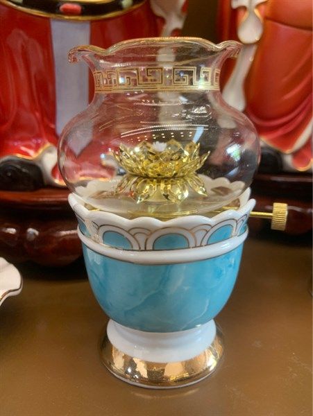  Đèn dầu xanh ngọc sz lớn 