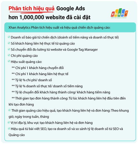 [Gói 8 tháng] Tư vấn và cài đặt quảng cáo Google Ads từ Xhan Analytics