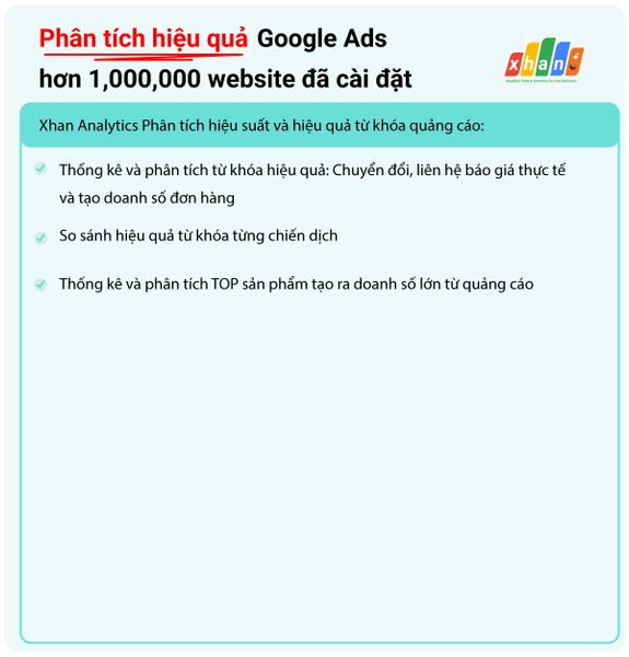 [Gói 3 tháng] Tư vấn và cài đặt quảng cáo Google Ads từ Xhan Analytics