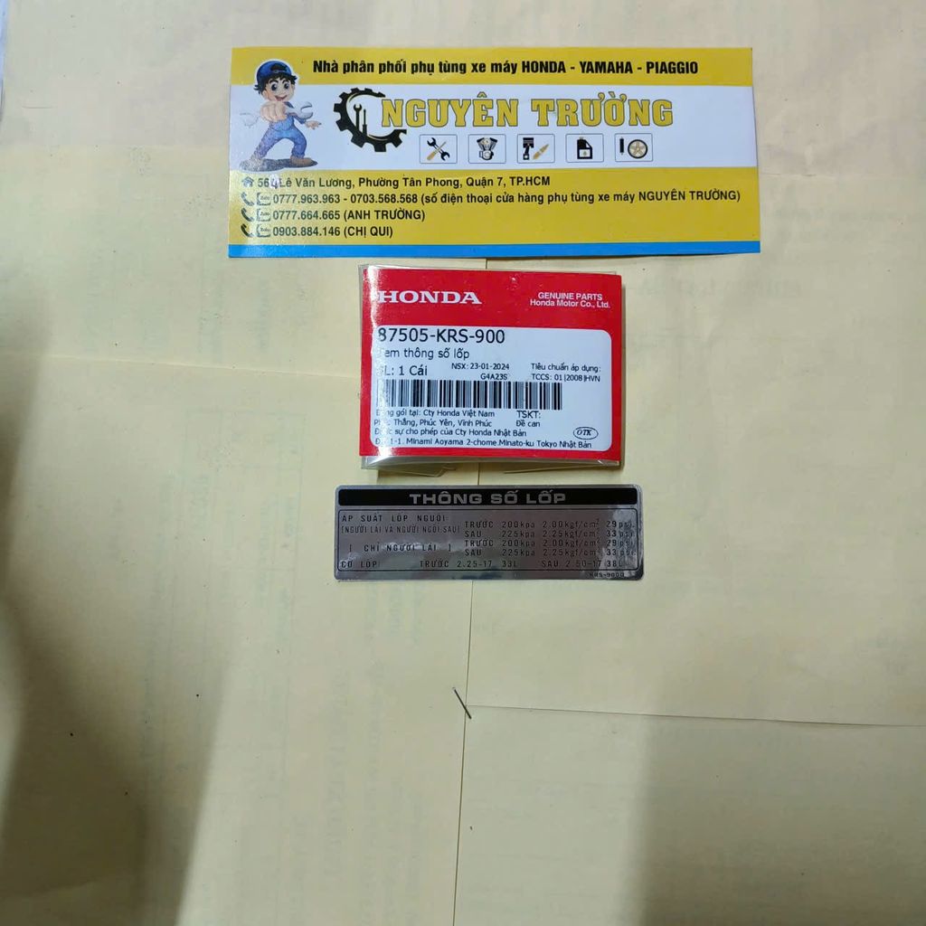 WAVE ANPHA-TEM THÔNG SỐ LỐP