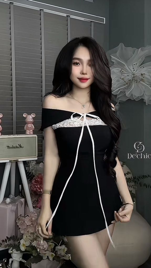 set đầm ống phối ren kèm choàng (f21)