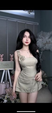 Đầm 2s phối bèo hoa đính đá (H30)